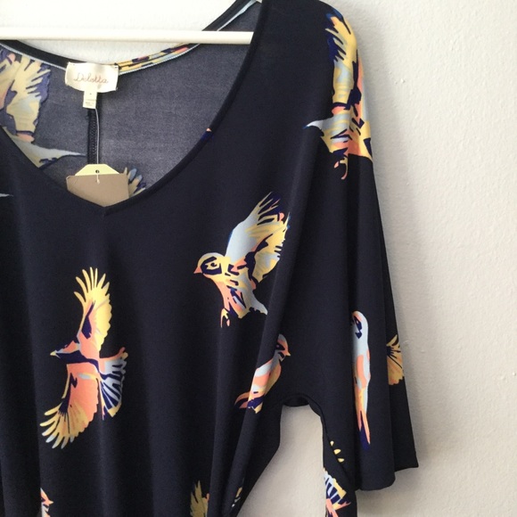 Anthropologie Tops - NWT Anthropologie Deletta Navy Bird Print Tunic